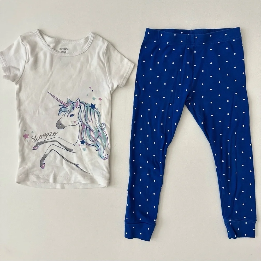 Carter’s Toddler Girl Short Sleeve Pajama Set Size 4T